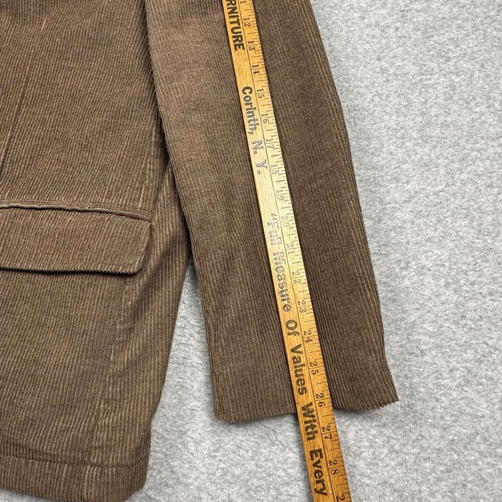 LL Bean Corduroy Blazer Mens 44R Elbow Patches Coat Cotton Wool 0 FKL7 Brown - Picture 7 of 10